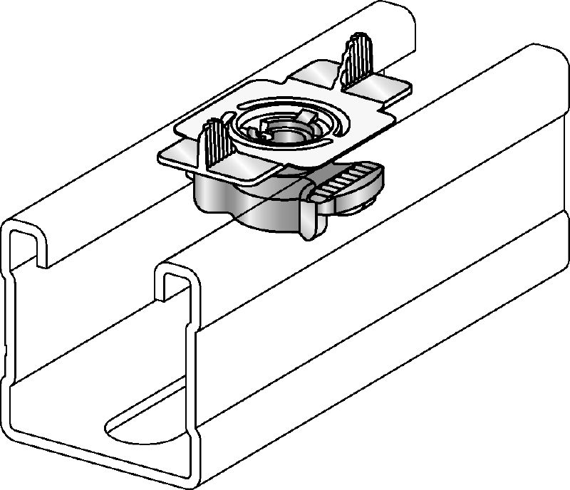 MQM-HDG plus Hot-dip galvanised (HDG plus) wing nut for connecting modular support system components