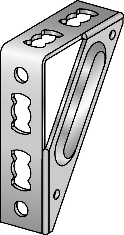 MQW-S Angle bracket Galvanised 90-degree heavy angle for connecting multiple MQ strut channels in medium/heavy-duty applications