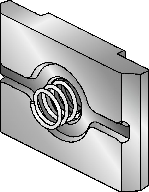 Flat washer DIN 125 M12 HDG Hot-dip galvanised (HDG) plate for easier fastening and one-handed adjustment of MI and MIQ connectors