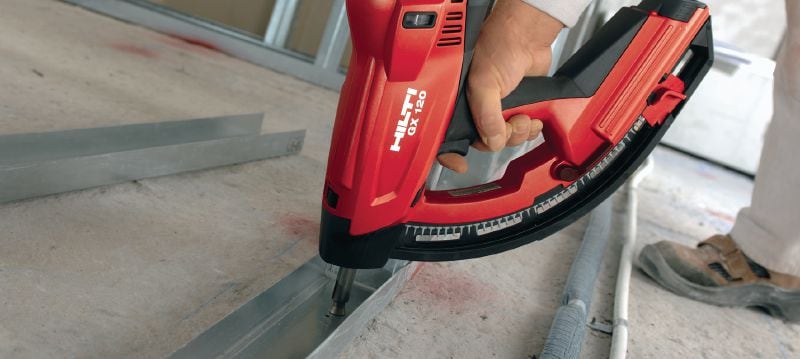 X-GN MX Masonry nails (collated) Collated nails for fastening to concrete and other base materials using the GX 120 gas nailer Applications 1