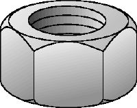 A4 hexagon nut DIN 934 Stainless steel (A4) hexagon nut corresponding to DIN 934