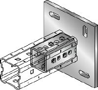 Baseplater DIN 9021 M16 zinced Hot-dip galvanised (HDG) baseplate for fastening MI-90 girders to concrete using two anchors