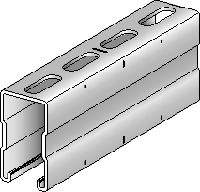 MC-72 OC-A Hot-dip galvanised (HDG) installation channel for higher load requirements and outdoor use