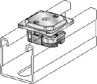 MQA Galvanised pipe clamp saddle for connecting threaded components to MQ strut channels