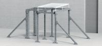 MC-CB OC-A Hot-dip galvanised (HDG) connector for fastening MC installation channels perpendicularly to concrete substructures with higher load requirements outdoors Applications 3