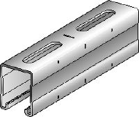 MQ-52-R channel Stainless steel (A4) 52 mm high MQ strut channel for medium/heavy-duty applications