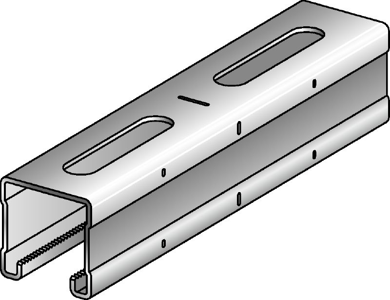 MQ-41 HDG ASTM Hot-dip galvanised (HDG, ASTM) MQ strut channel for medium-duty applications