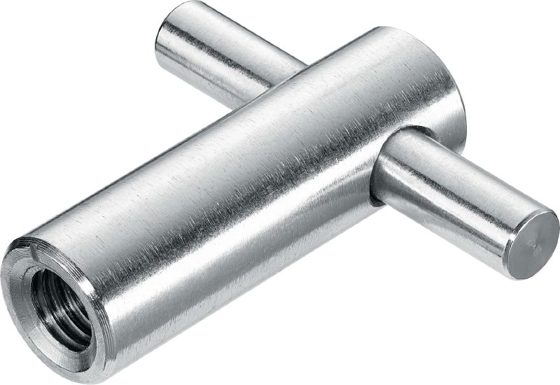 HCX-R Cast-in socket (stainless steel, A4) Stainless steel Cast-in socket for fastening louvres and cladding to concrete, MEP services or access walkways for tunnels in highly corrosive environments