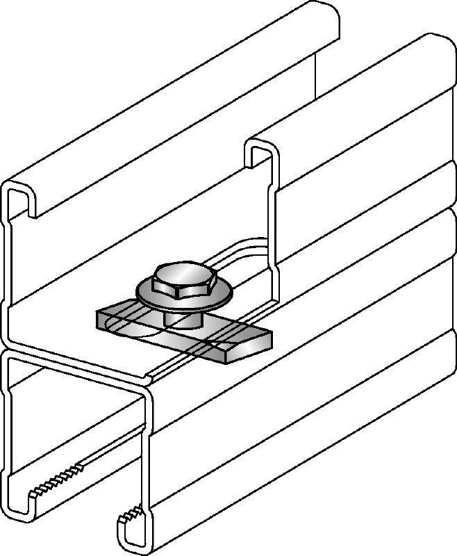 MQZ-F Channel tie Hot-dip galvanised (HDG) channel tie to create double channels