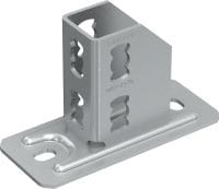 MQP-21-72 Channel foot Galvanised channel foot for fastening MQ channels to concrete
