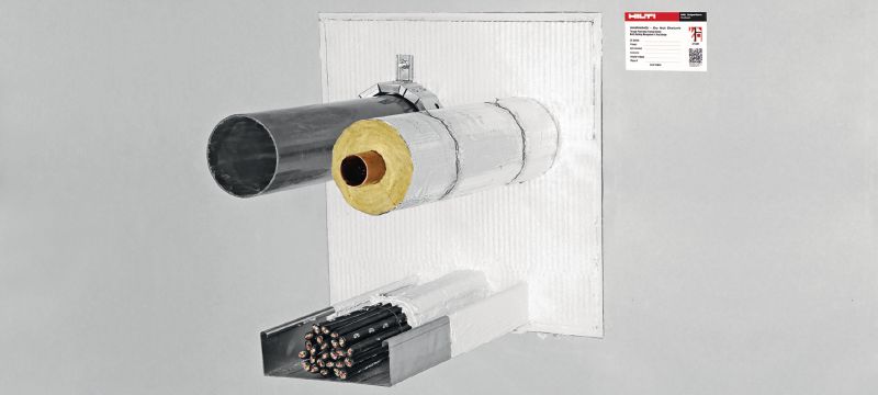 CP 670 firestop board coating Firestop coating system for mineral boards with a wide approval range for sealing medium to large openings Applications 1