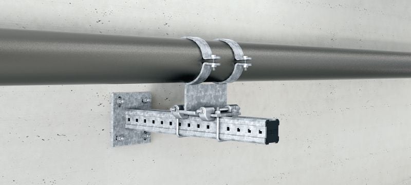 MIC-C90-D bracket hot-dip galvanised (HDG) box profile bracket for connections to concrete in heavy-duty applications Applications 1