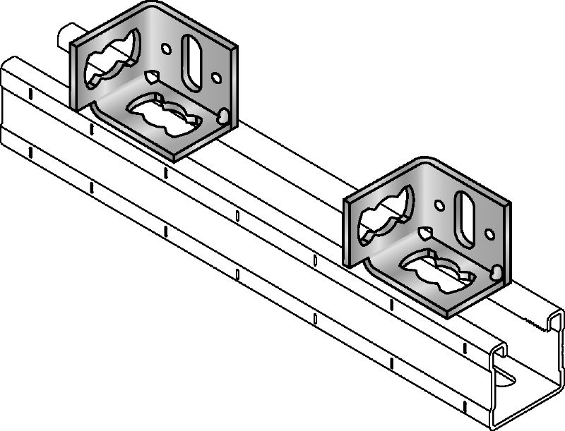 MQP-2/1 Channel foot Galvanised channel foot for fastening channels to various base materials