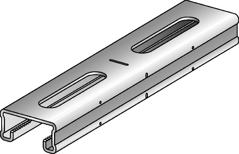 MQ-21 HDG ASTM Hot-dip galvanised (HDG, ASTM) 21 mm high MQ strut channel for light-duty applications