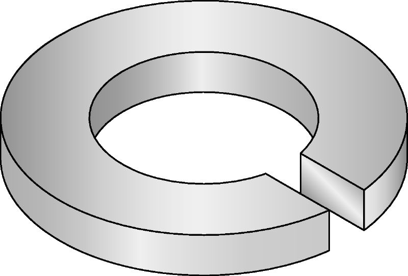 HDG Spring washer Hot-dip galvanised (HDG) spring washer corresponding to DIN 127 used in various applications