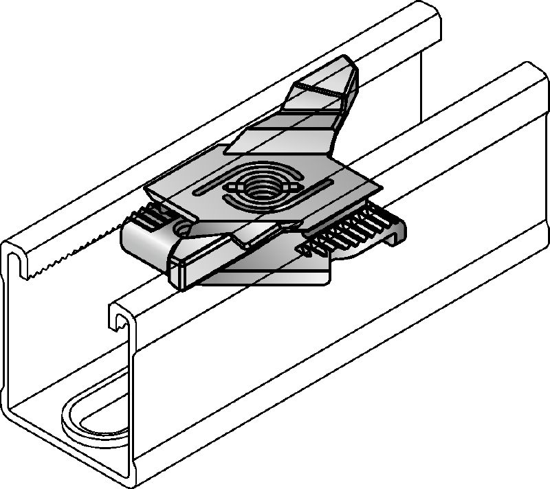 MM-WN Galvanised wing nut for connecting modular support system components to MM strut channels