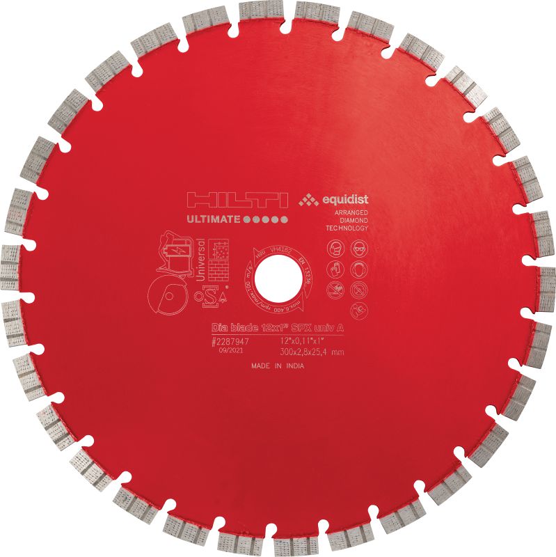 SPX Universal A diamond blade for battery cut-off saws Ultimate diamond blade engineered to last longer and maximise cuts-per-charge and cutting speed with battery-powered cut-off saws in a variety of base materials