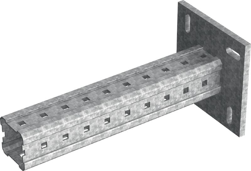 MIC-C90-D bracket hot-dip galvanised (HDG) box profile bracket for connections to concrete in heavy-duty applications