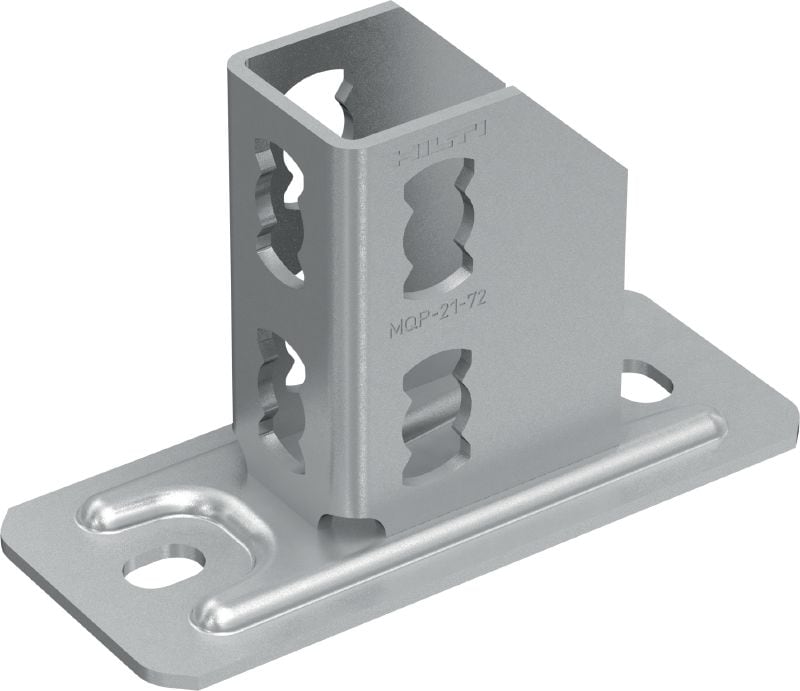 MQP-21-72 Channel foot Galvanised channel foot for fastening MQ channels to concrete