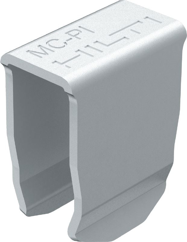 MC-PI Channel stiffener Galvanised channel stiffening insert for use where threaded components/bolts are fitted through the sides of MC-3D installation channel indoors