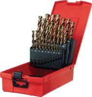 HSS Co Drill bit set Set of ultimate HSS cobalt drill bits for drilling small holes into steel and stainless steel ≤1100 N/mm², compliant with DIN 338 / 340