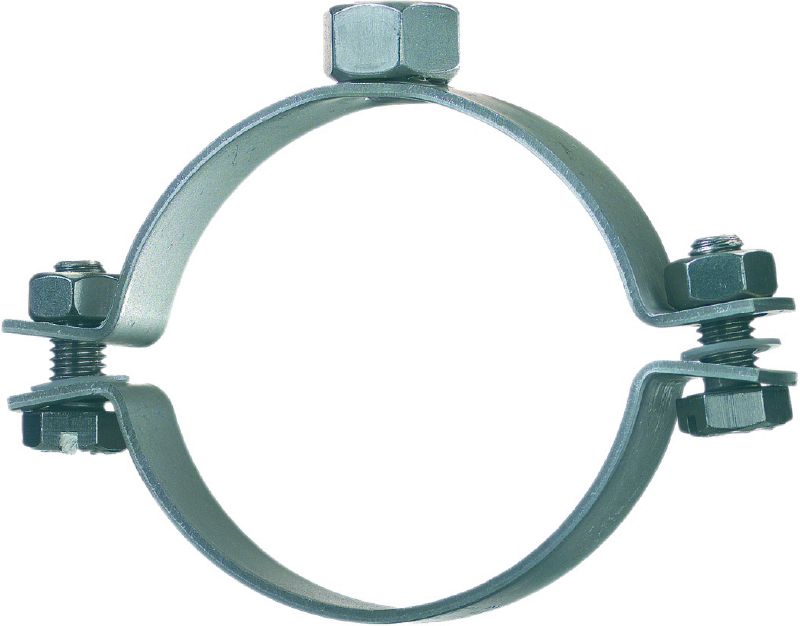 MP-SRN Pipe clamp light-duty Standard stainless steel pipe clamp without sound inlay for light-duty applications