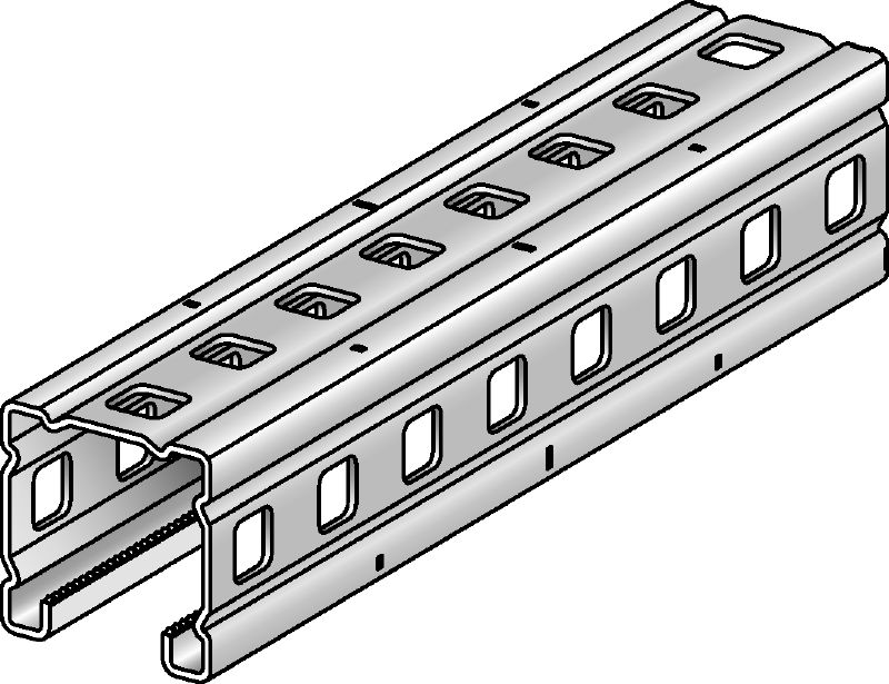 MC-3D-41 Galvanised installation channel for 2D and 3D indoor applications