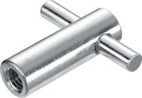 HCX-R Cast-in socket (stainless steel, A4) Stainless steel Cast-in socket for fastening louvres and cladding to concrete, MEP services or access walkways for tunnels in highly corrosive environments