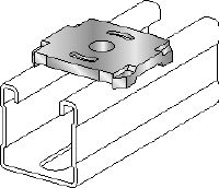 MQZ-L-R Stainless steel (A4) bored plate for trapeze assembly and anchoring