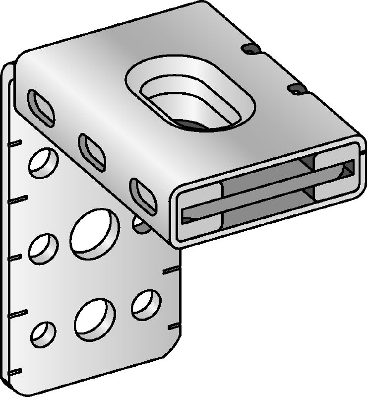MVA-LC Galvanised air duct bracket for fastening or hanging ventilation ducts