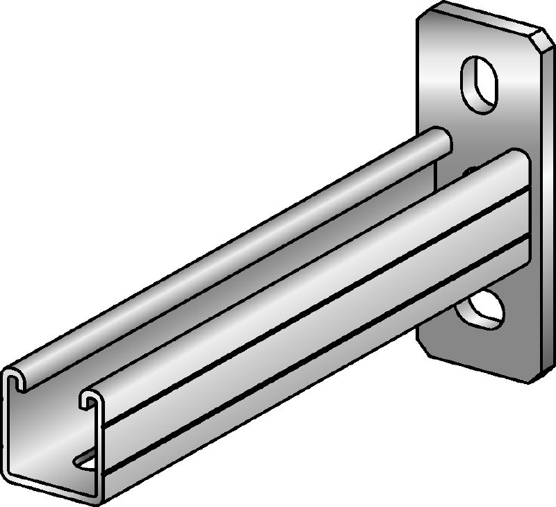 MQK-41/3 bracket Galvanised C-Channel bracket for medium-duty applications