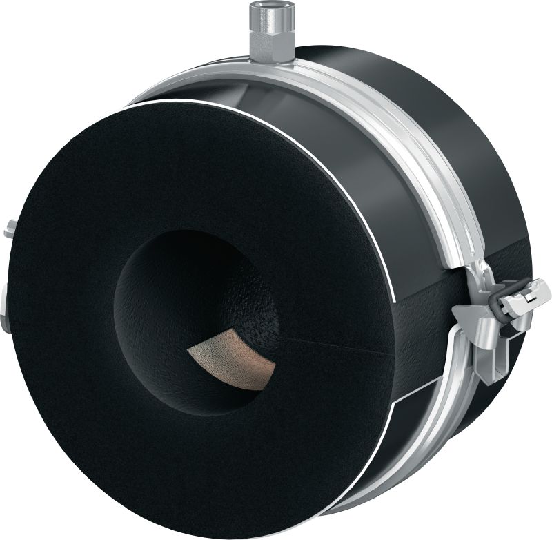 MIP-T Refrigeration pipe clamp (thick insulated) Galvanised pipe clamp for maximum productivity in refrigeration applications with an insulation thickness of 31-50 mm