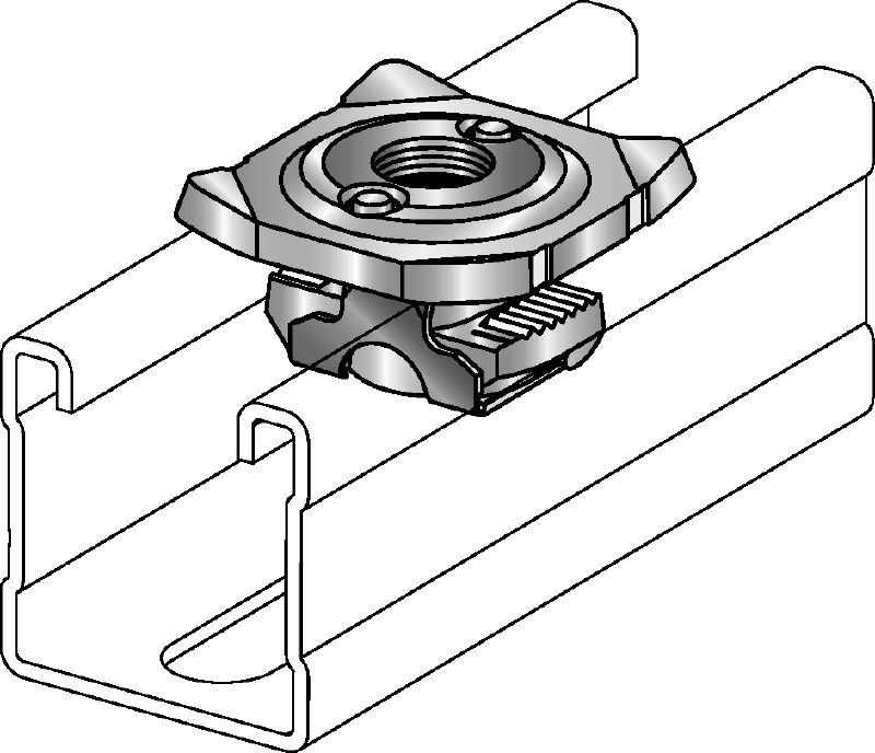 MQA-R Pipe clamp saddle Stainless steel pipe clamp saddle for connecting threaded components to MQ strut channels