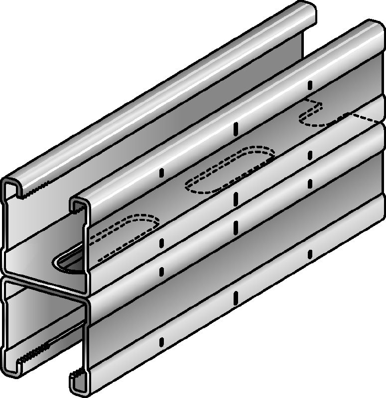 MQ-41 D Galvanised MQ installation double channel for medium-duty applications