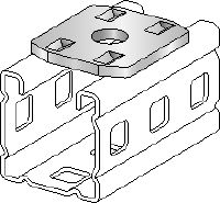MC-PU Universal channel plate Galvanised load distribution plate for use where threaded components/bolts are fitted through the open face of MC-3D installation channel indoors