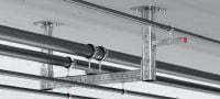 MIQC-H cross connector hot-dip galvanised (HDG) heavy-duty connectors to connect two MIQ girders Applications 1
