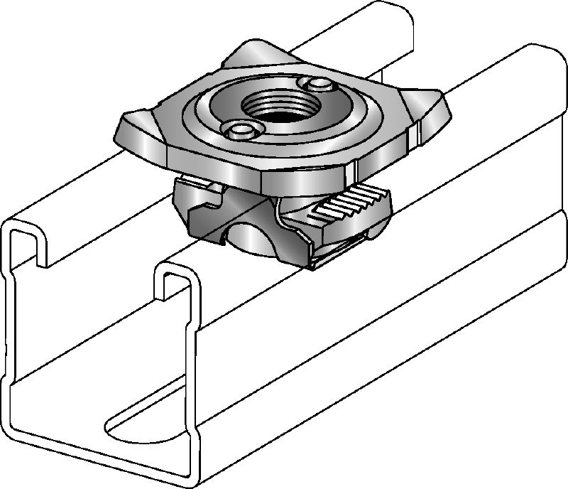 MQA pipe clamp saddle Galvanised pipe clamp saddle for connecting threaded components (imperial) to MQ strut channels