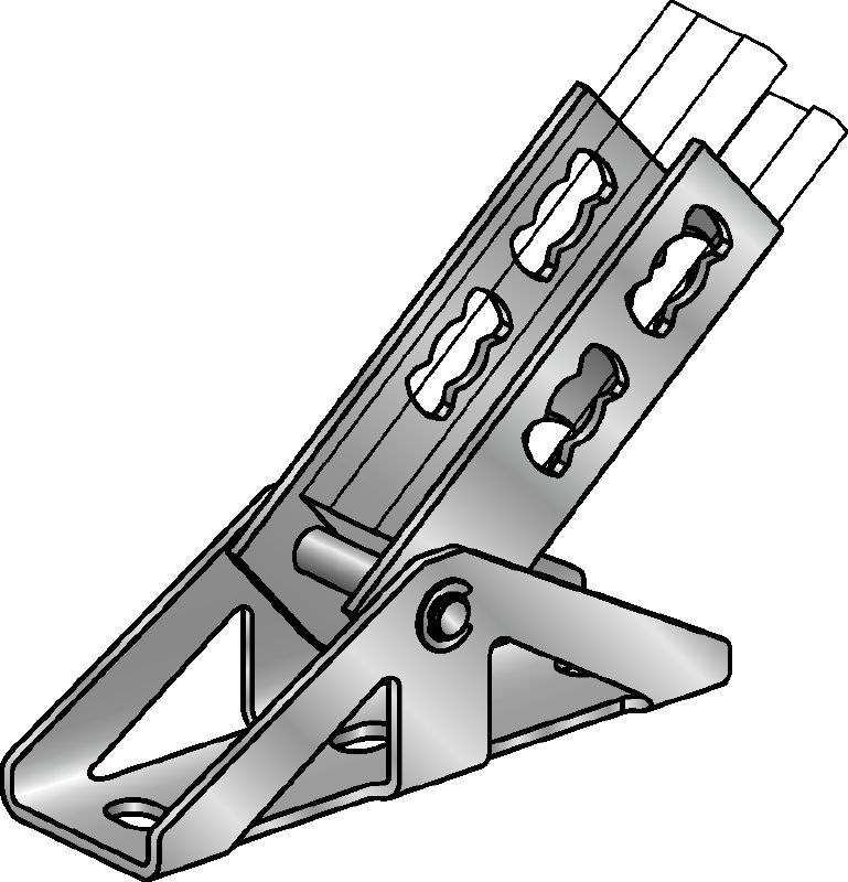 MQP-G-F Channel foot Hot-dip galvanised channel foot for fastening channels to different base materials at an angle
