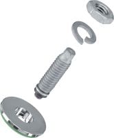 Electrical connector S-BT-EF HC Threaded Stud Threaded screw-in stud (carbon steel, metric thread) for electrical connections on steel in mildly corrosive environments. Recommended maximal cross section of connected cable: 120 mm²