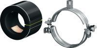 MIP-H Refrigeration pipe clamp (thin insulated) Galvanised pipe clamp for maximum productivity in refrigeration applications with an insulation thickness of 13-16 mm