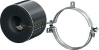 MIP-T Refrigeration pipe clamp (thick insulated) Galvanised pipe clamp for maximum productivity in refrigeration applications with an insulation thickness of 31-50 mm
