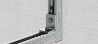 MQW-L Standard galvanised 90-degree angle for connecting multiple MQ strut channels Applications 1